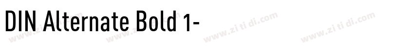DIN Alternate Bold 1字体转换